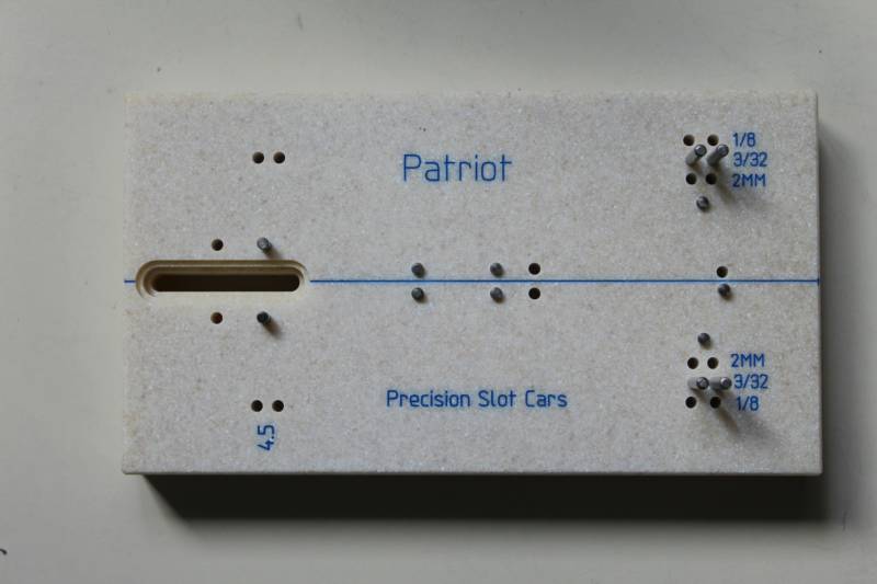 drag slot car chassis jig